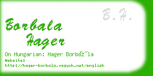 borbala hager business card